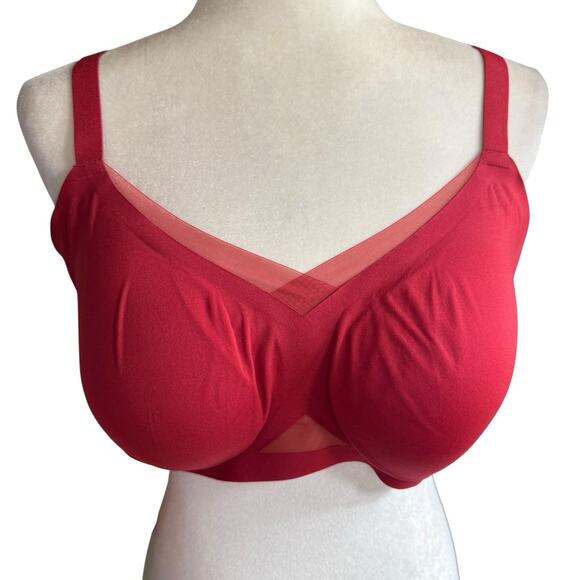 Honeylove Crossover V-Neck Wireless Bra Ruby 2XL Bralette Sexy Comfortable - Picture 1 of 5